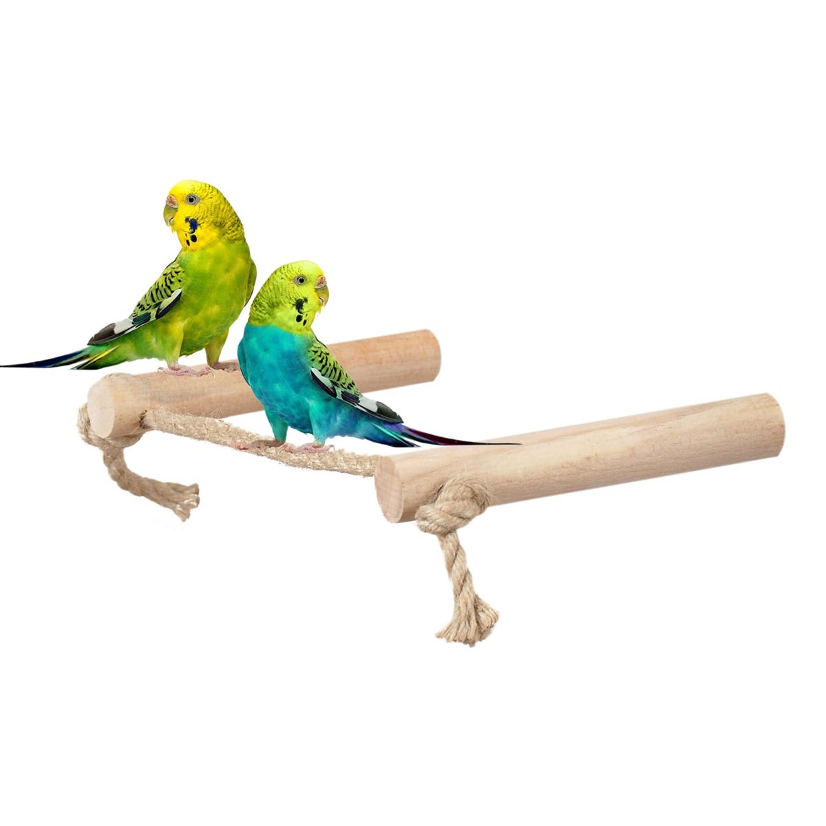X-Perk Ağaç İpli Kuş Tüneği Jüt Halatlı Tünek 2 Li Set Boy 15 cm Çap 20 mm