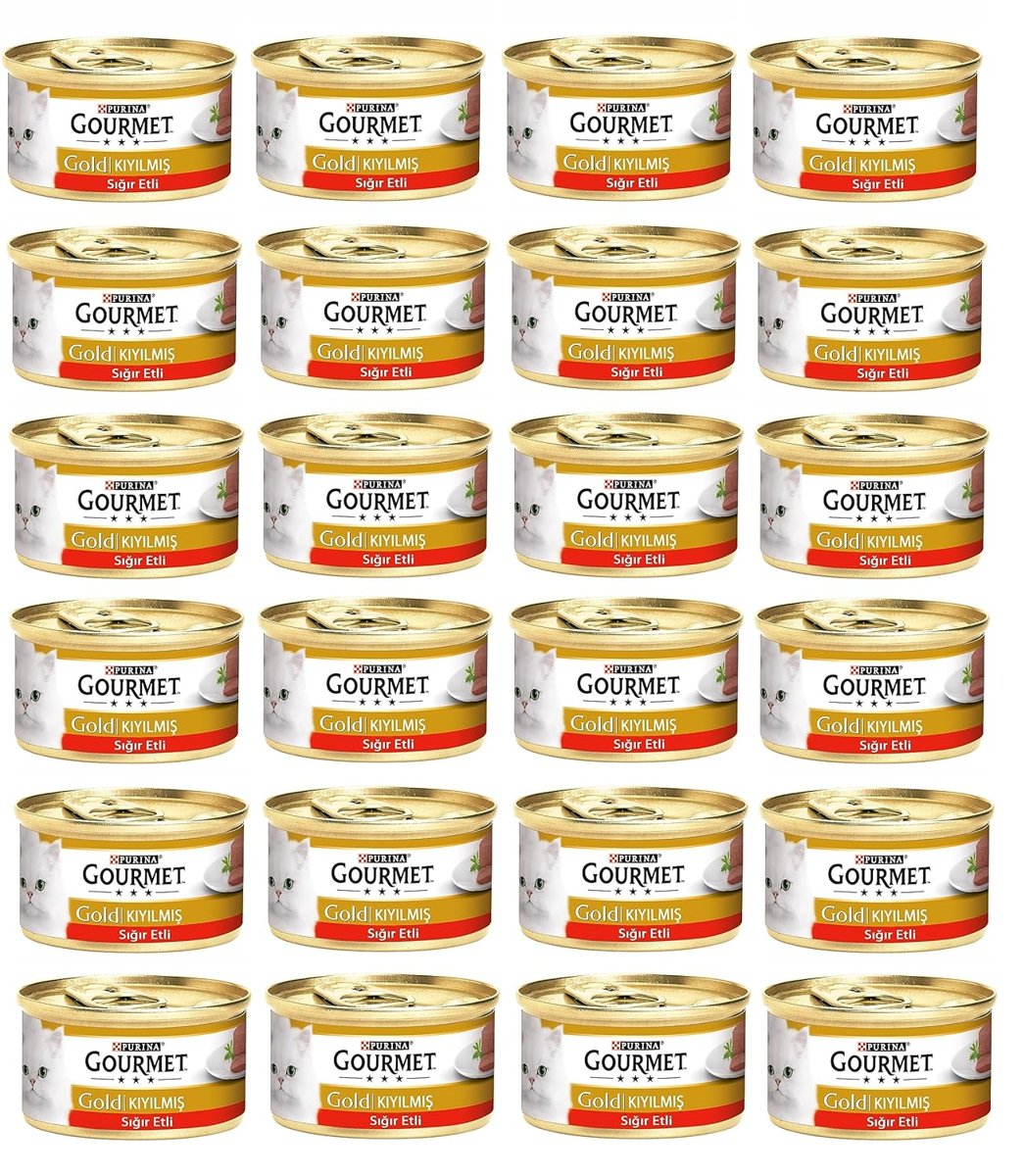 Gourmet Gold Kıyılmış Sığır Etli Yaş Kedi Maması (24 x 85 gr)
