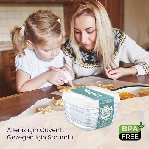 Hobby Life Trend 3'lü Kare Saklama Seti – Geniş Hacimli, İstiflenebilir Modern Mutfak Düzenleyici (Beyaz)