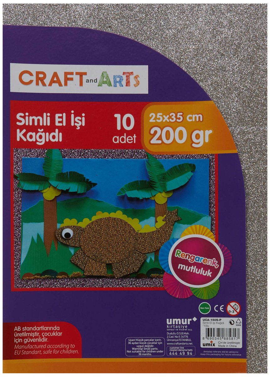 Craft and Arts El İşi K 10lu Simli 25x35