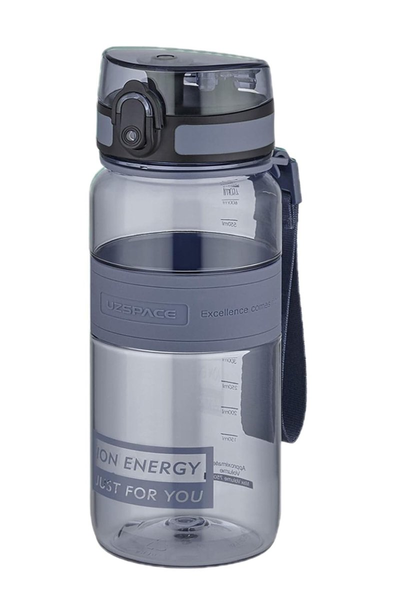 Uzspace Tritan Su Matarası 650 Ml Yenilenen Renkler Gri