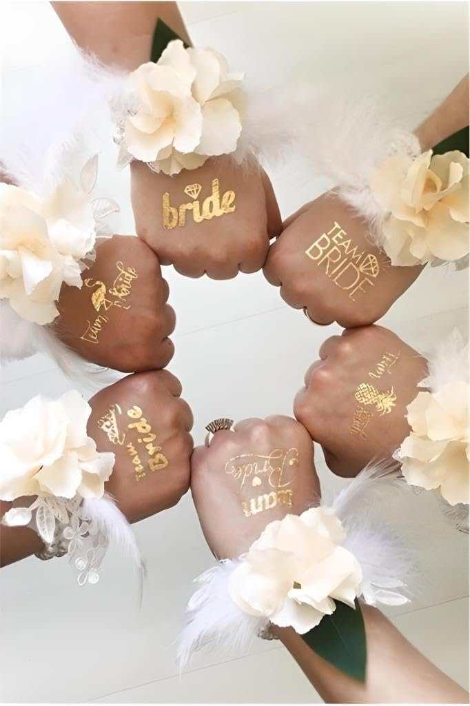 Beysüs Bride To Be Gold Altın Renk Geçici Dövme 1 Bride 5 Team Bride Bekarlığa Veda Partisi
