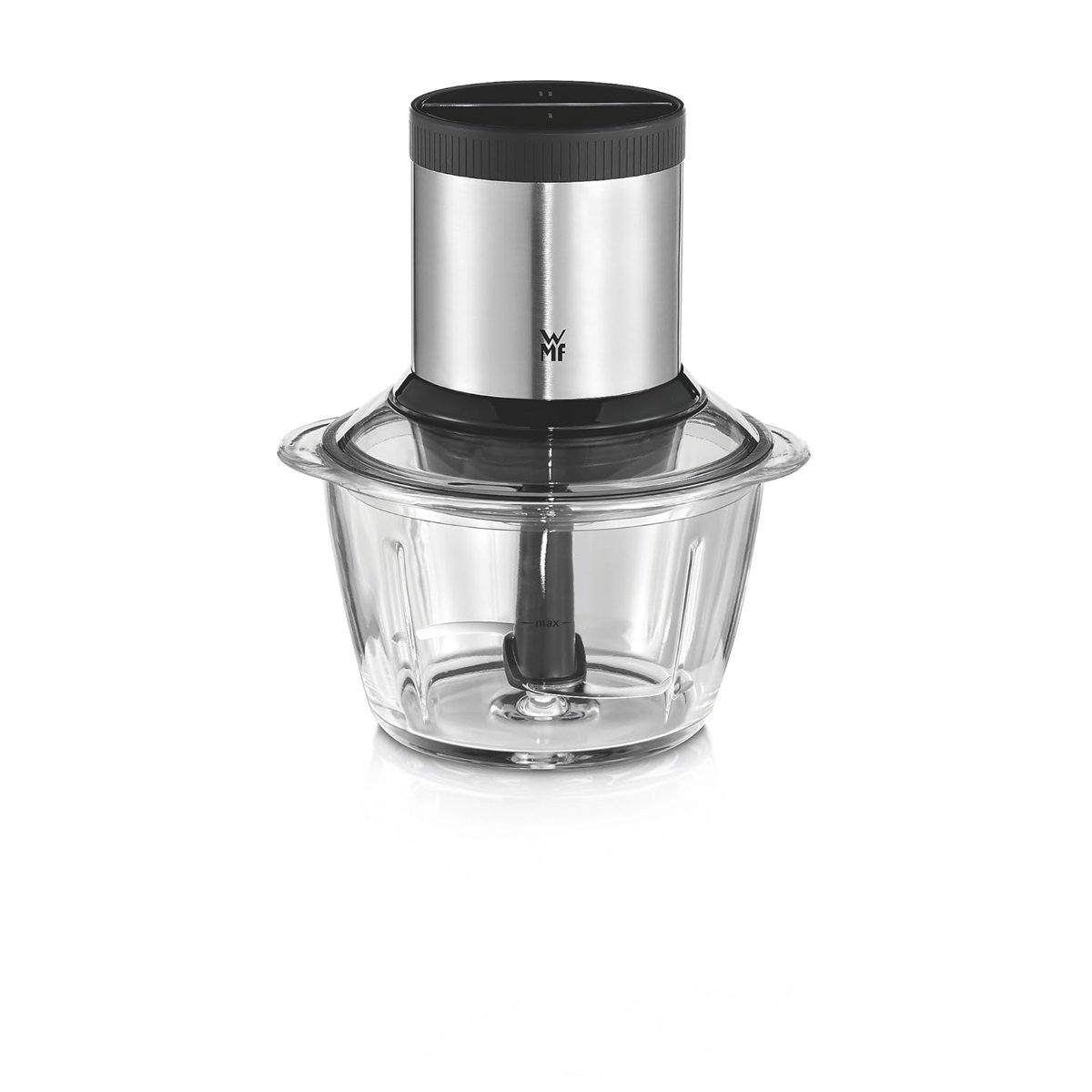 WMF Kult X Doğrayıcı, Cam Hazneli, 320 W, 2 Hız Kademeli, Mat Gümüş Paslanmaz Çelik