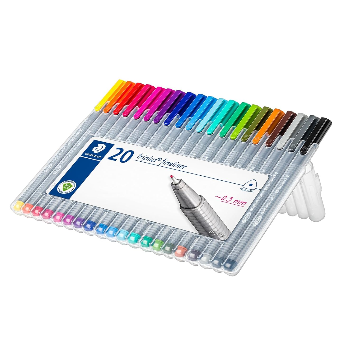 Staedtler 334 Sb20 Triplus Üçgen Fineliner 0.3 mm 20'li Set