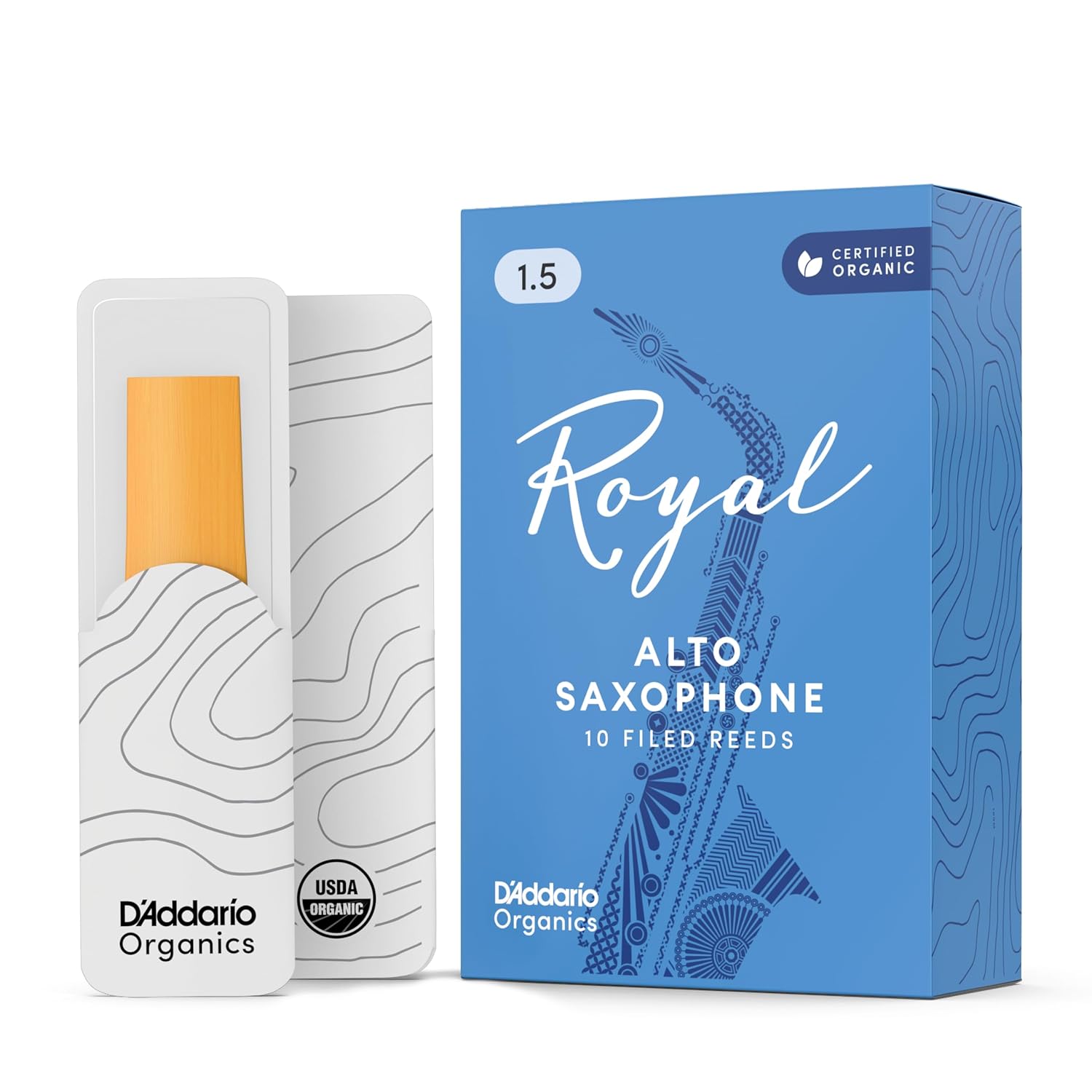 Rico Royal 1.5 Alto Sax için Güçlü Sazlık (10'lu Paket)