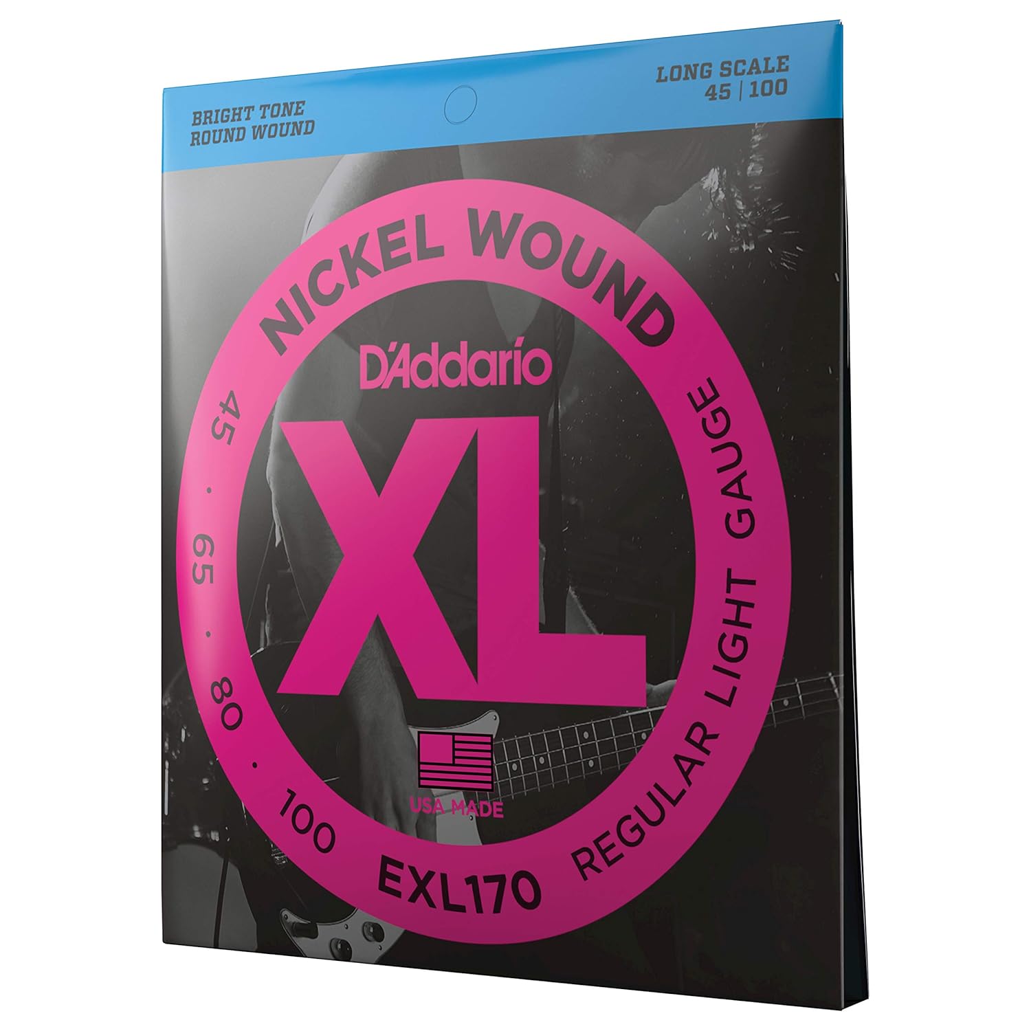 D'Addario Exl170 Bas Gitar Tel Seti, Xl, 45-100, Long Scale, Nickel