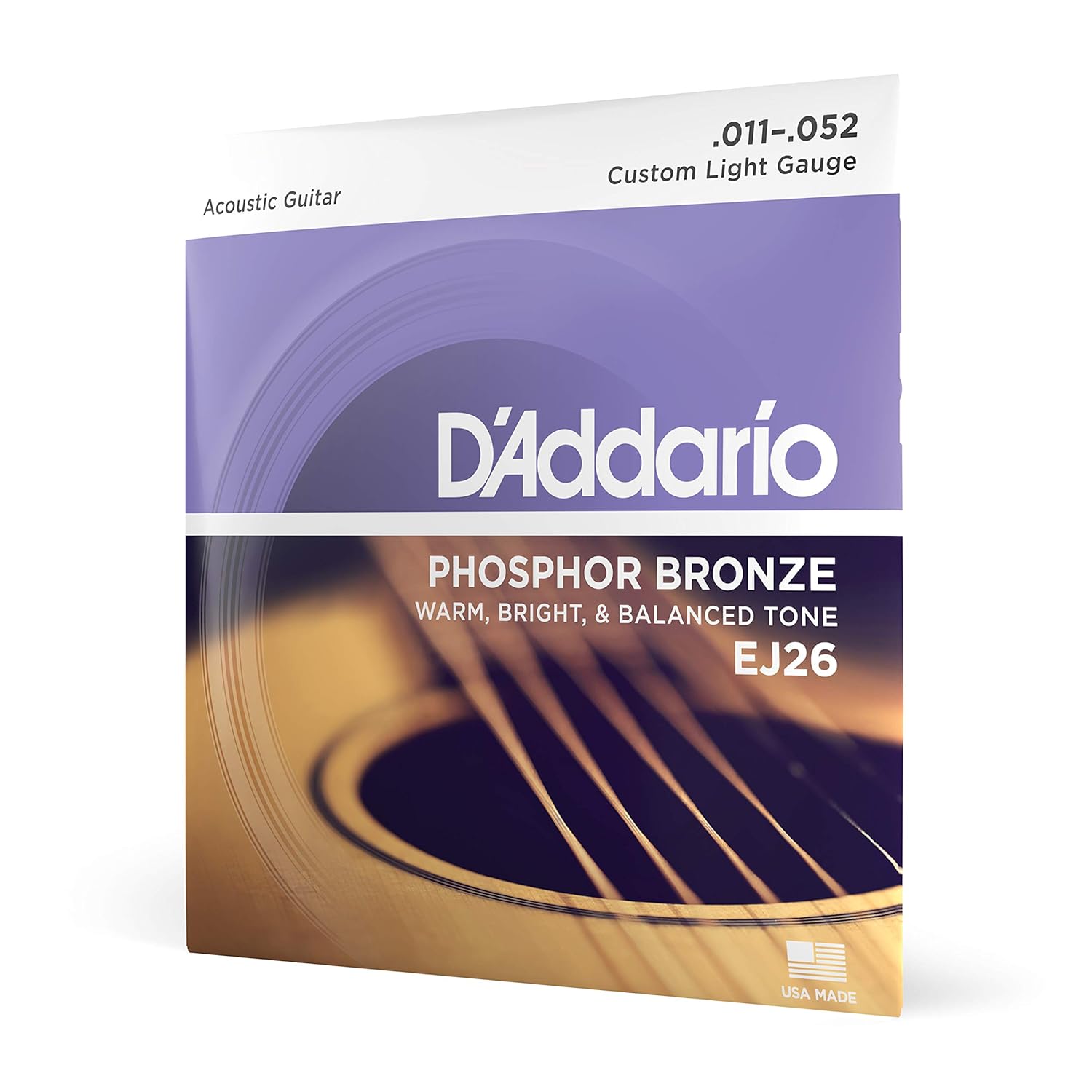 Daddario Ej26 Akustik Gitar Tel Seti, Phosphor-Bronze, Custom Li