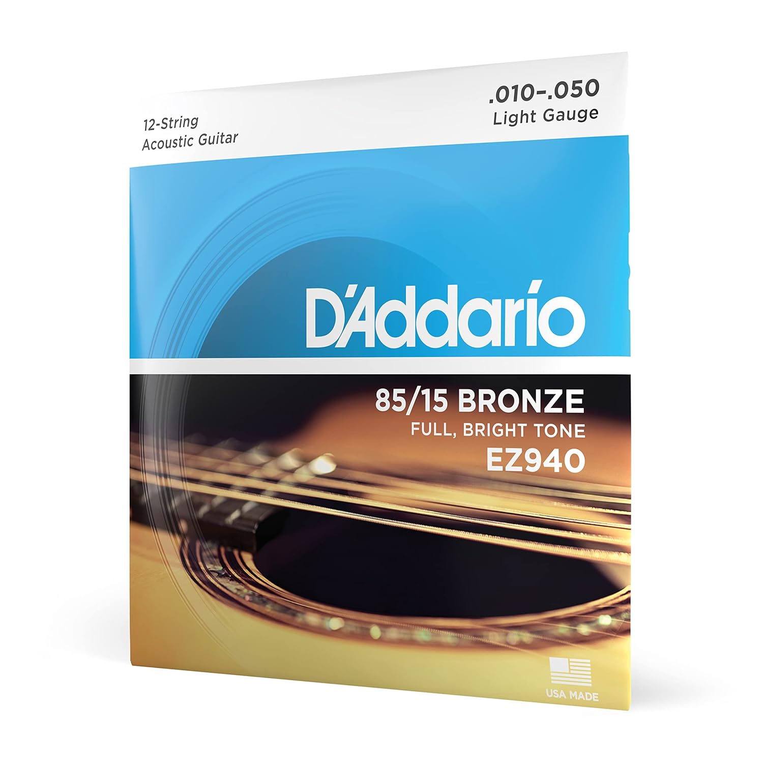 D'Addario Ez940 Akustik Gitar Tel Seti, 12 Telli, 85/15 Bronze, Li