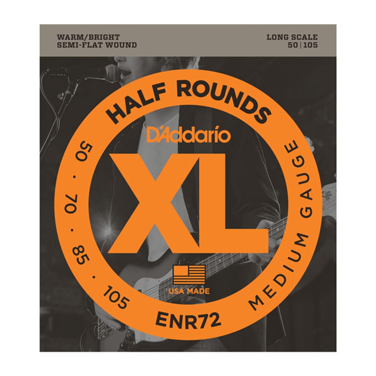 D'Addario ENR72 Bass XL Nickel Saitensatz 0,13-0,27 cm (.050 -.105 Zoll)