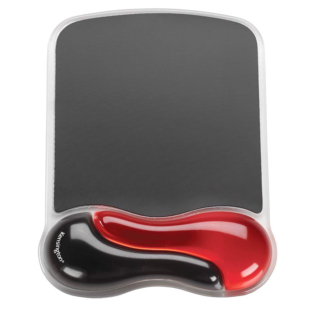 Kensington 62402 Duo Bilek Destekli Memory Foam Fare Pedi, Kırmızı/Siyah