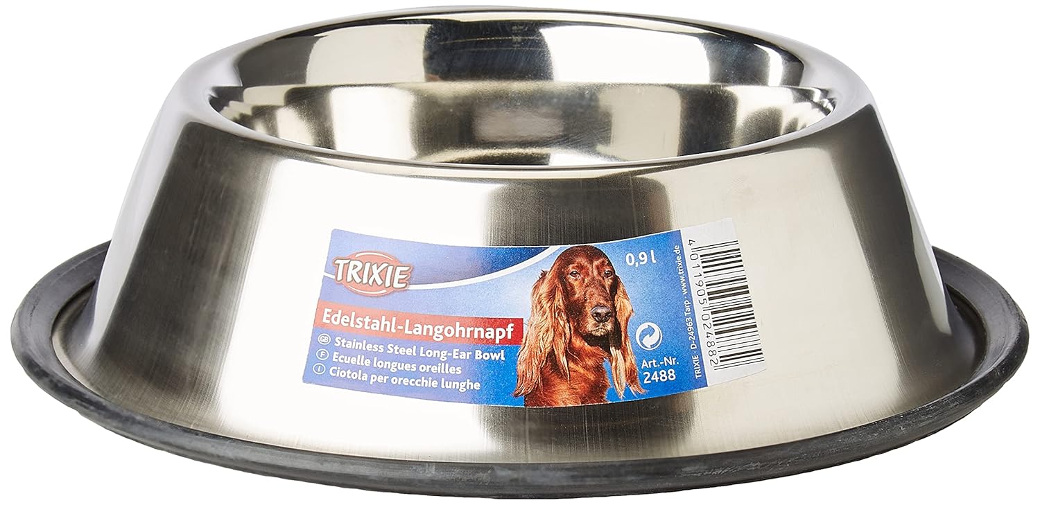 Trixie Köpek Paslanmaz Çelik Mama Su Kabı 0,9Lt 15Cm