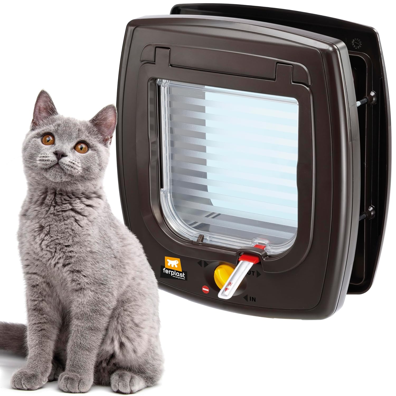 Ferplast Swıng 7 Kedi-Köpek Kapı,Khv,13,5X13,7 Mnyt, Magnetic, Kahverengi