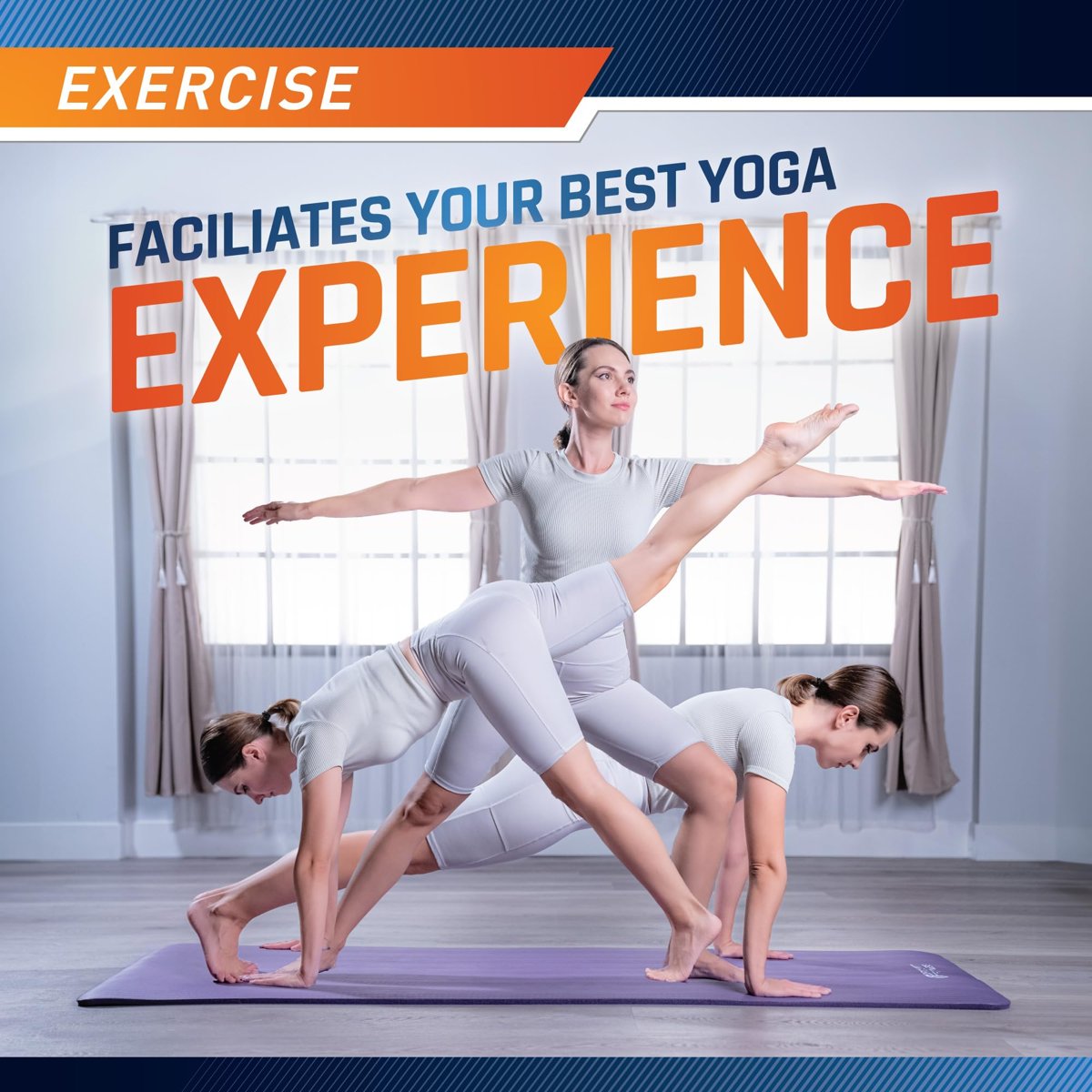 Circuit Fitness by Marcy Kaymaz Çok Amaçlı Egzersiz Yoga Minderi Taşıma Askılı, Çoklu Kalınlık, Çoklu Renk Seçenekleriyle