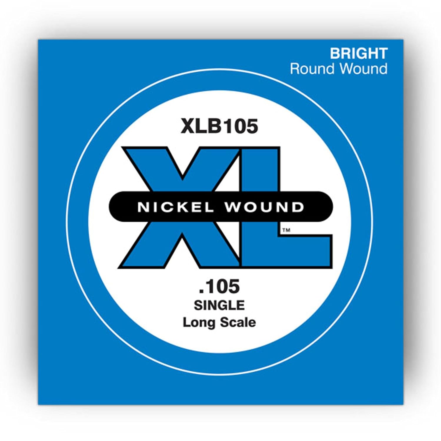 D'Addario XLB105 Einzelsaite (Größe: XL) Nickel Wound 105 Long Scale