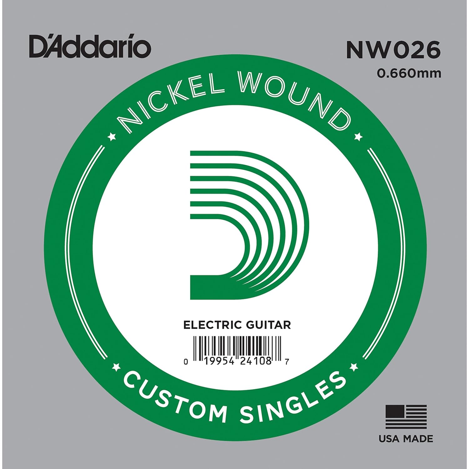 D'Addario Nw026 Elektro Ve Akustik Tek Tel, (Re), Nicke