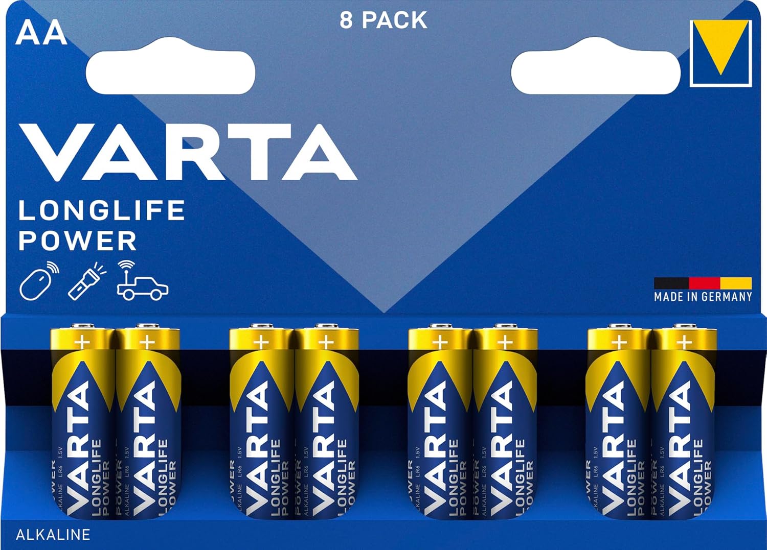 VARTA Longlife Power AA Alkalin kalem pil 8'li paket