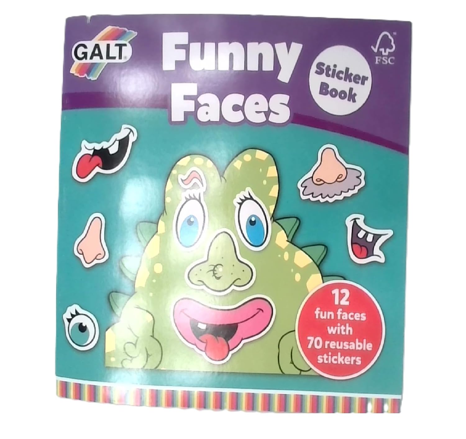 Galt Funny Faces Sticker Book 3 Yaş+ Aktivite Kitabı (A3069A)