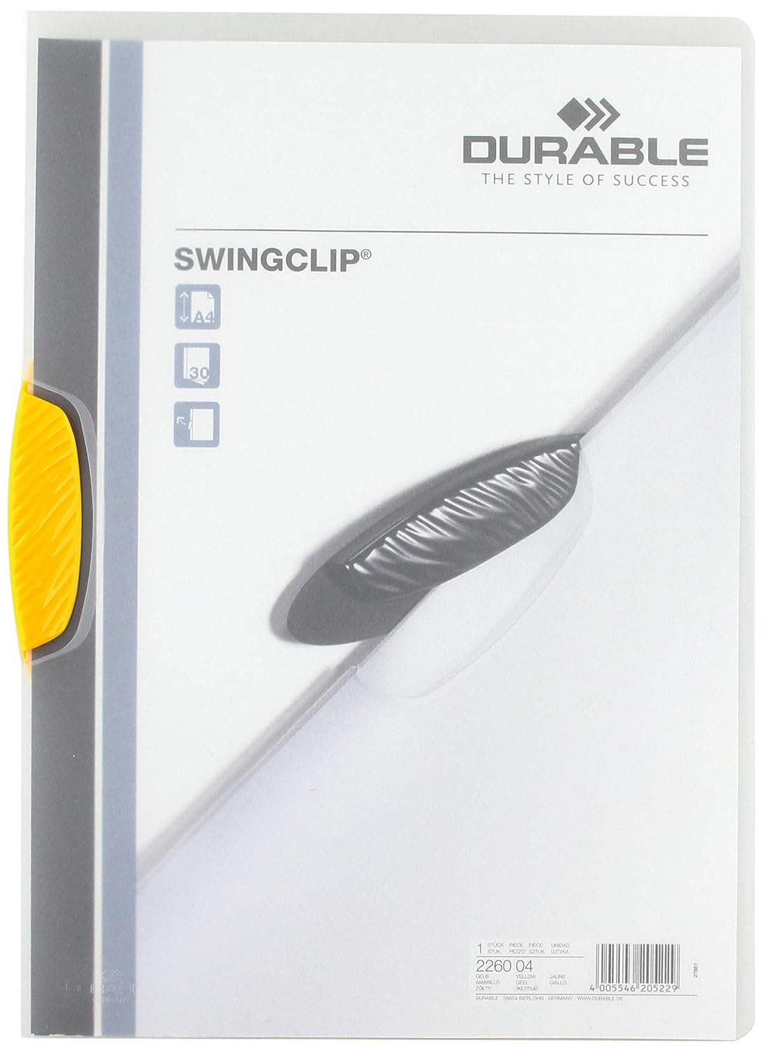 Durable 2260 Swıngclip 30, Sarı, 1 Adet