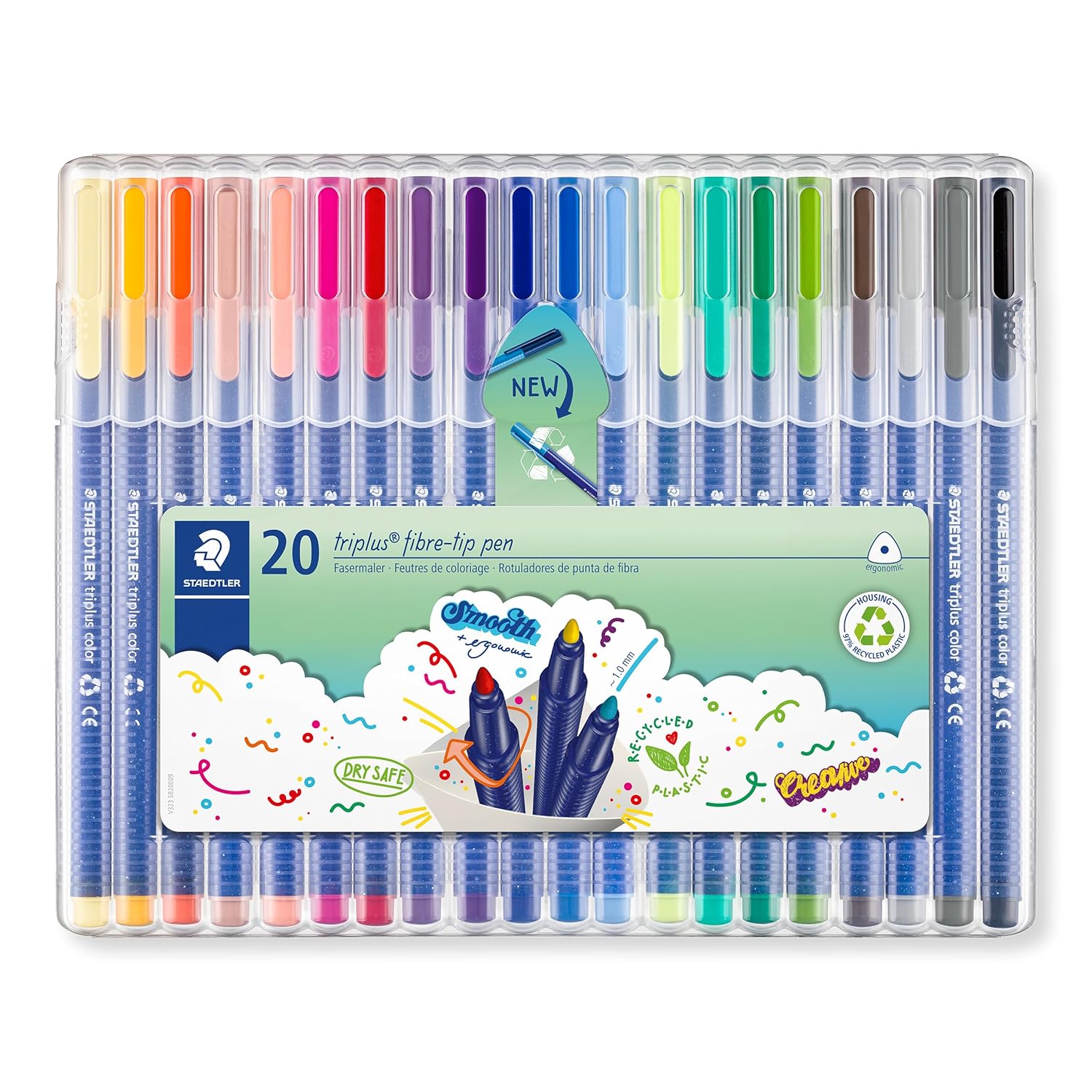 Staedtler 323 Sb20 Triplus Color Üçgen Keçeli Kalem 1.0 mm 20'li Set