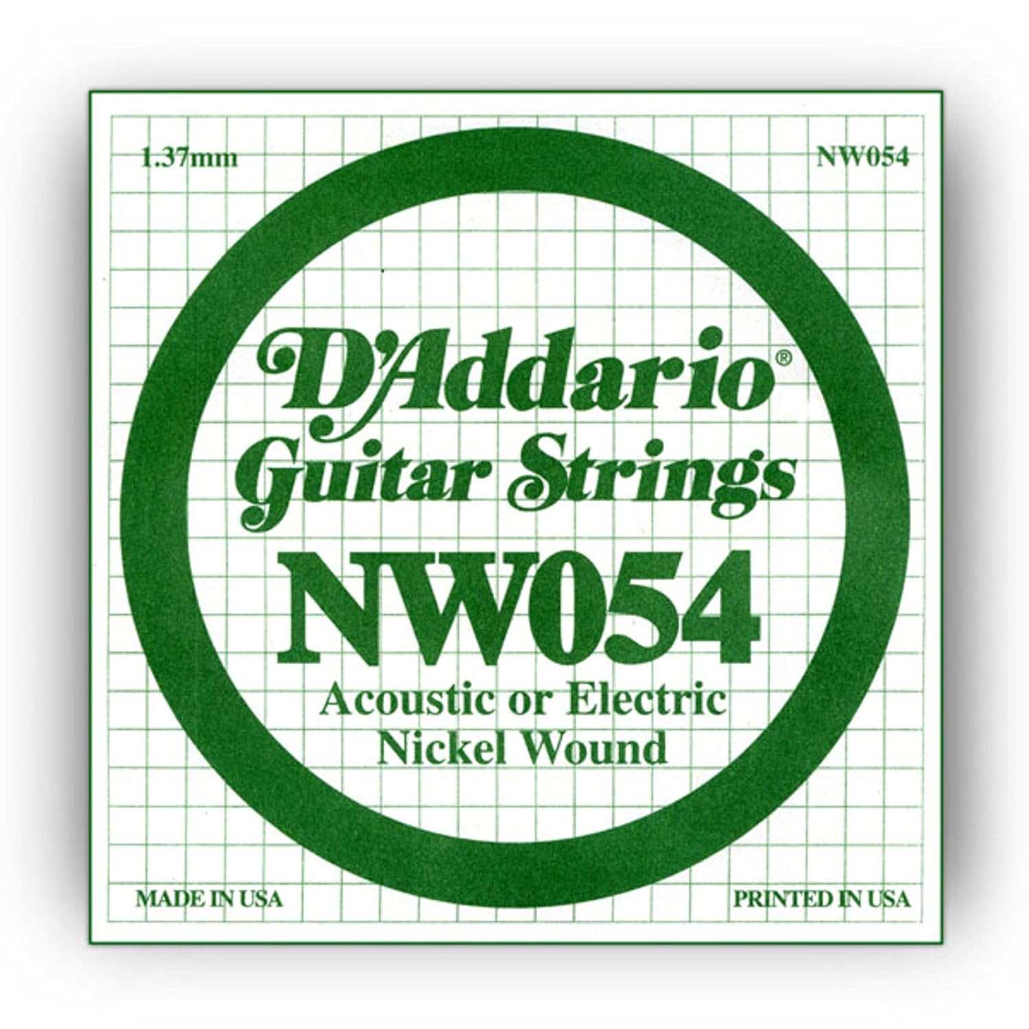 D'Addario Nw054 Elektro Ve Akustik Tek Tel, (Kalin Mi),