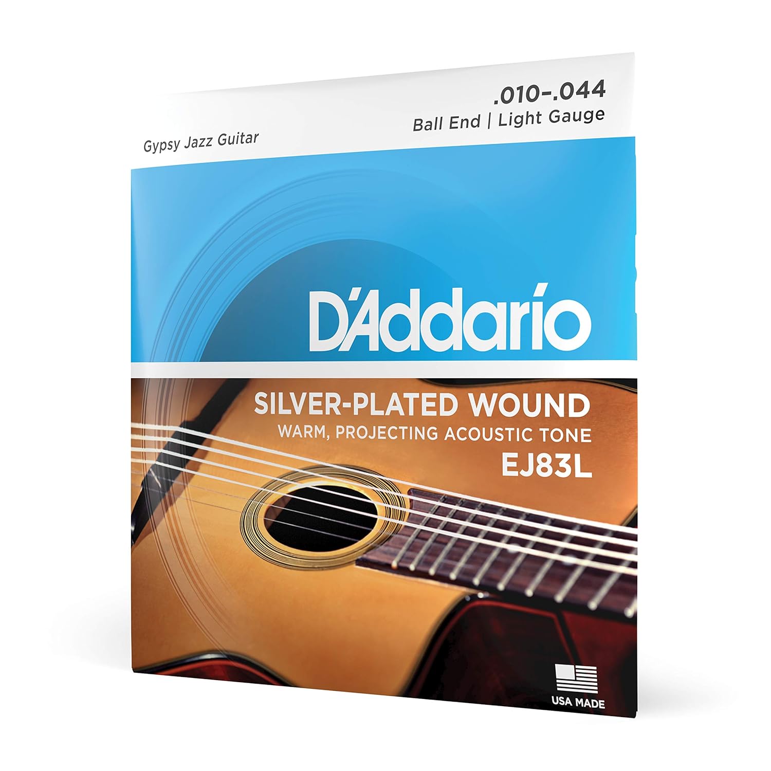 D'Addario EJ83L Jazz-Saitensatz für Akustik-Gitarren 0,025 cm - 0,11 cm (.010 - .044 Zoll)