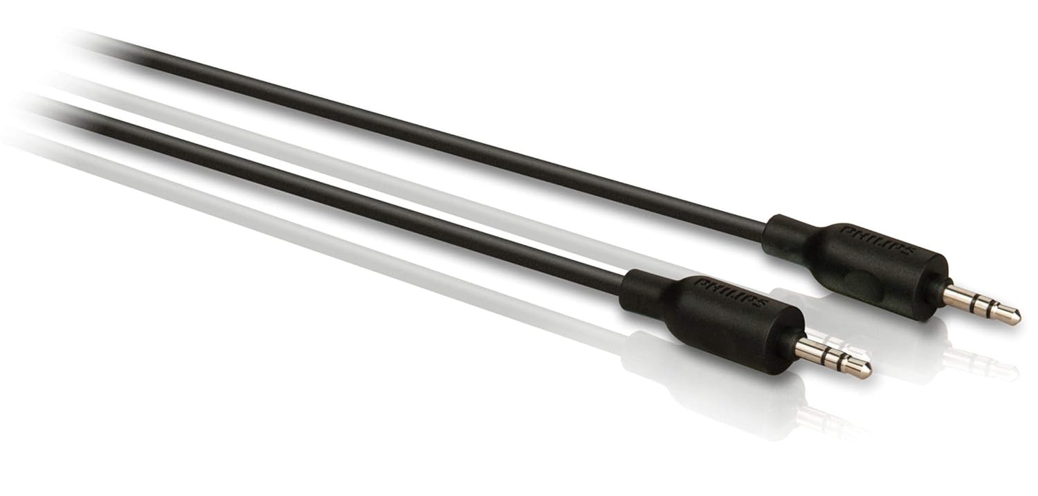 Philips SWA 2529 W/10 Stereo Audio-Ueberspielkabel (3,5 mm fiş-3,5 mm fiş) 1,5 m Siyah