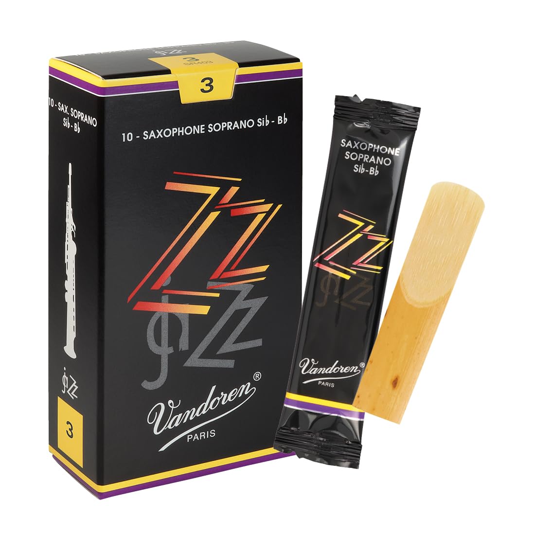 Vandoren SR403 Soprano Sax ZZ Reeds Strength 3; 10'lu Kutu