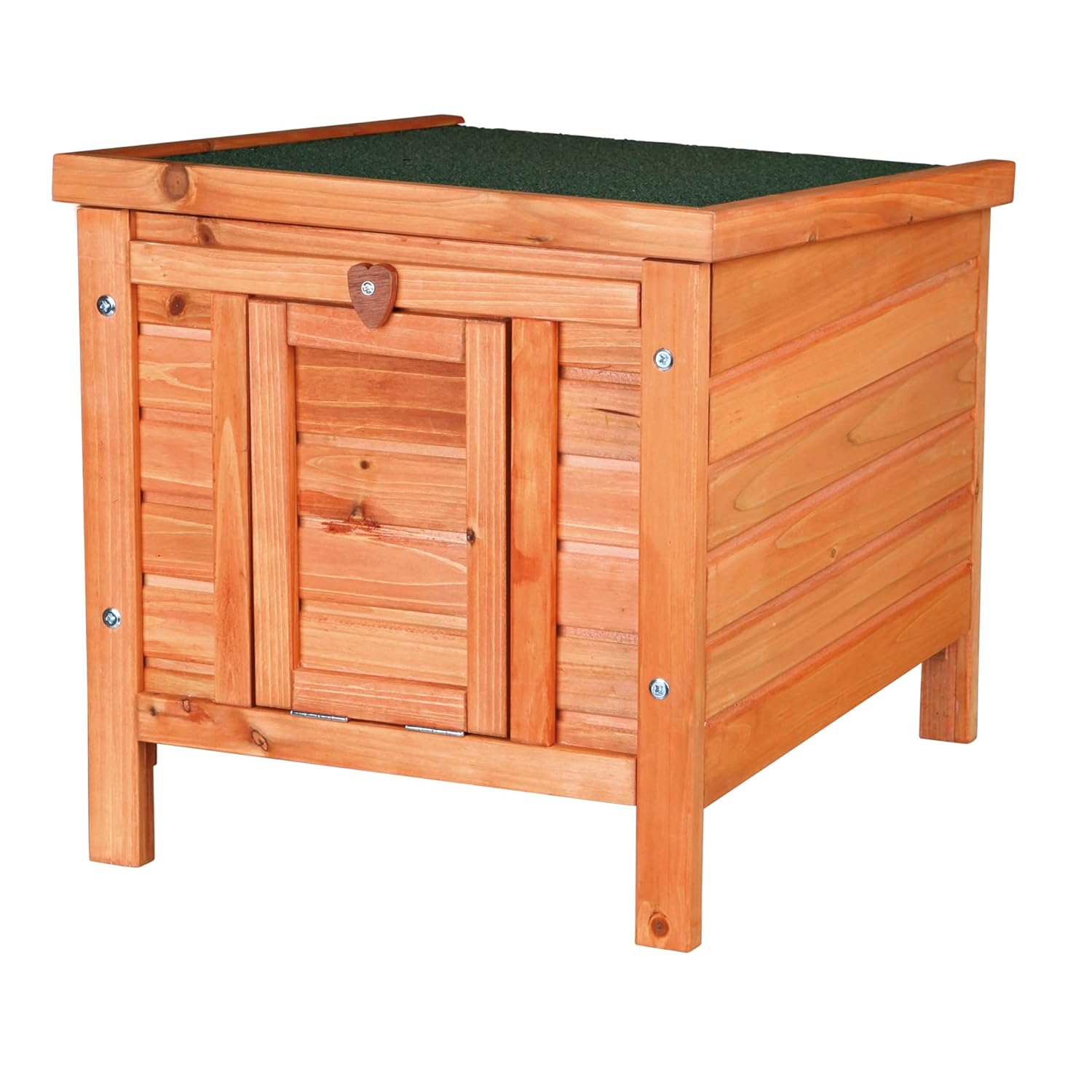 TRIXIE Küçük Evcil Hayvan Evi, Ahşap Dış Mekan Barınağı, Hava Koşullarına Dayanıklı Evcil Hayvan Evi, Kediler, Tavşanlar, Tavşanlar, Kobaylar, Kahverengi