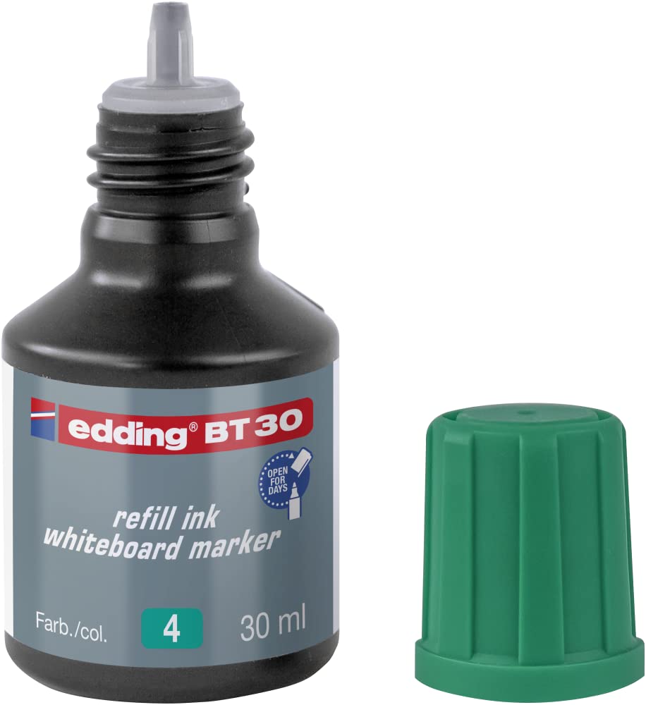 edding BT 30 beyaz yazı tahtası kalemi yedek mürekkebi - yeşil - 30ml