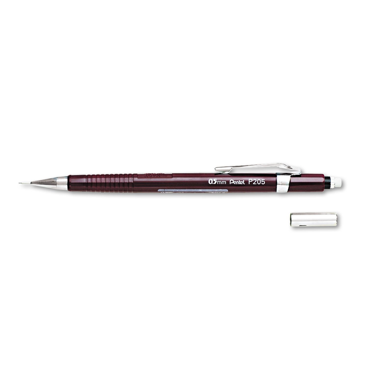 Pentel Teknik Çizim ve Yazı İçin Mekanik Kurşun Kalem, 0.5 mm, Kırmızı, Orijinal Kutusunda