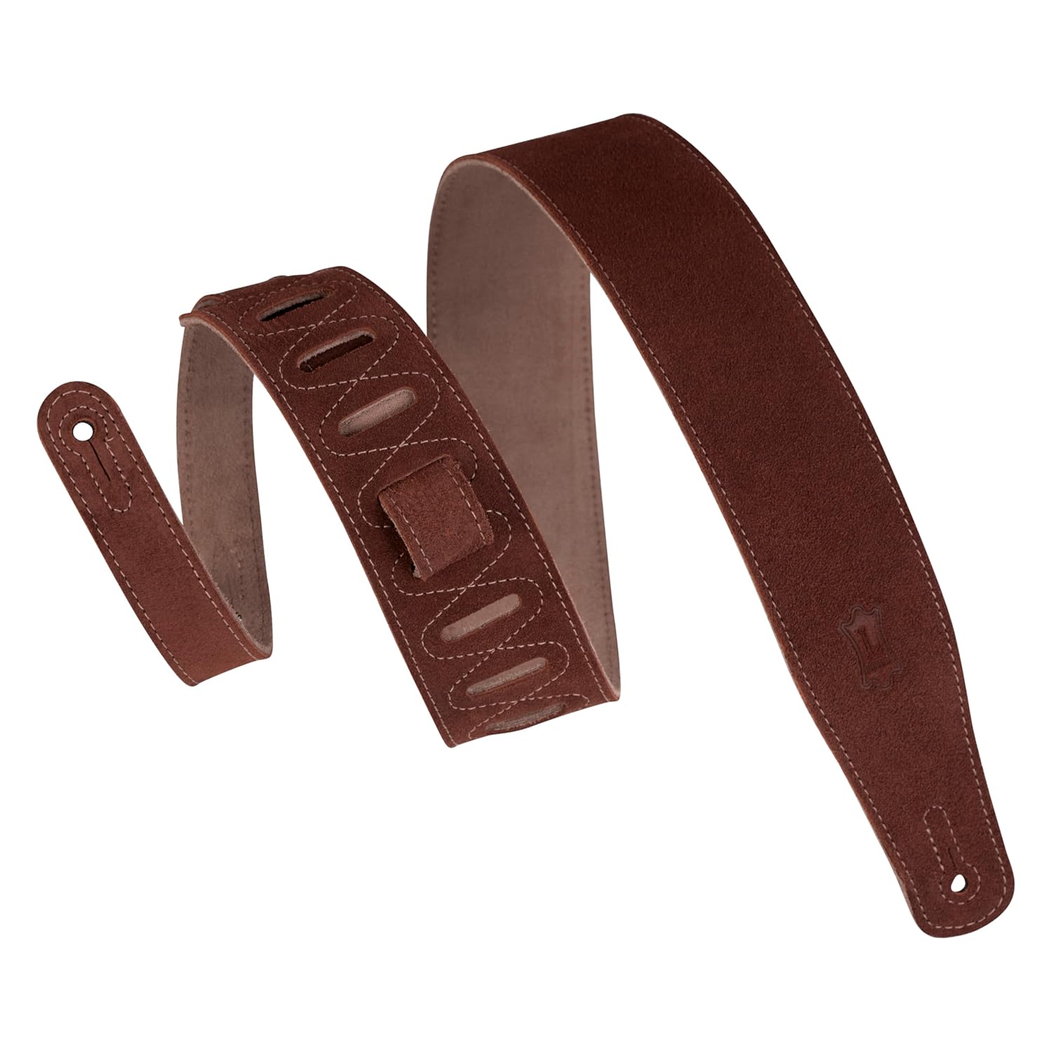 Levy’s Leathers MS26-BRG 6,35 cm Genişliğinde Elle Fırçalanmış Süet Gitar Askısı