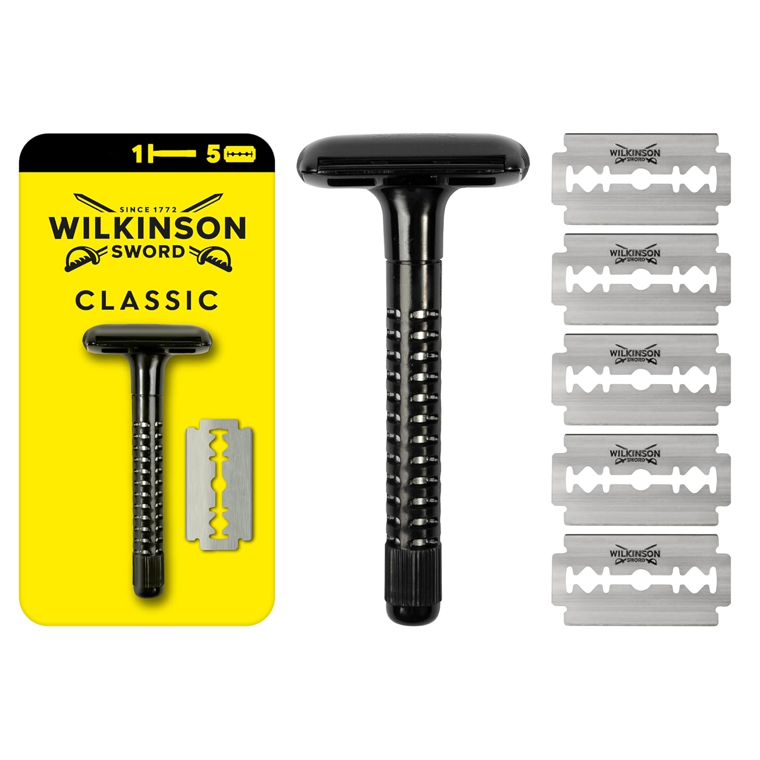 Wilkinson Sword Klasik Tıraş Bıçağı Makinesi ve 5 Yedek Bıçak 1 Paket (1 x 0.400 g)