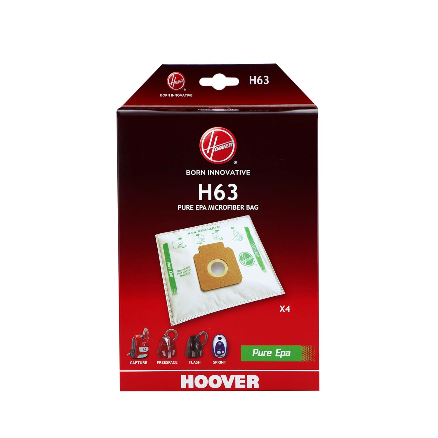 Hoover H63 Freespace Mikrofiber Torbalar (x4)