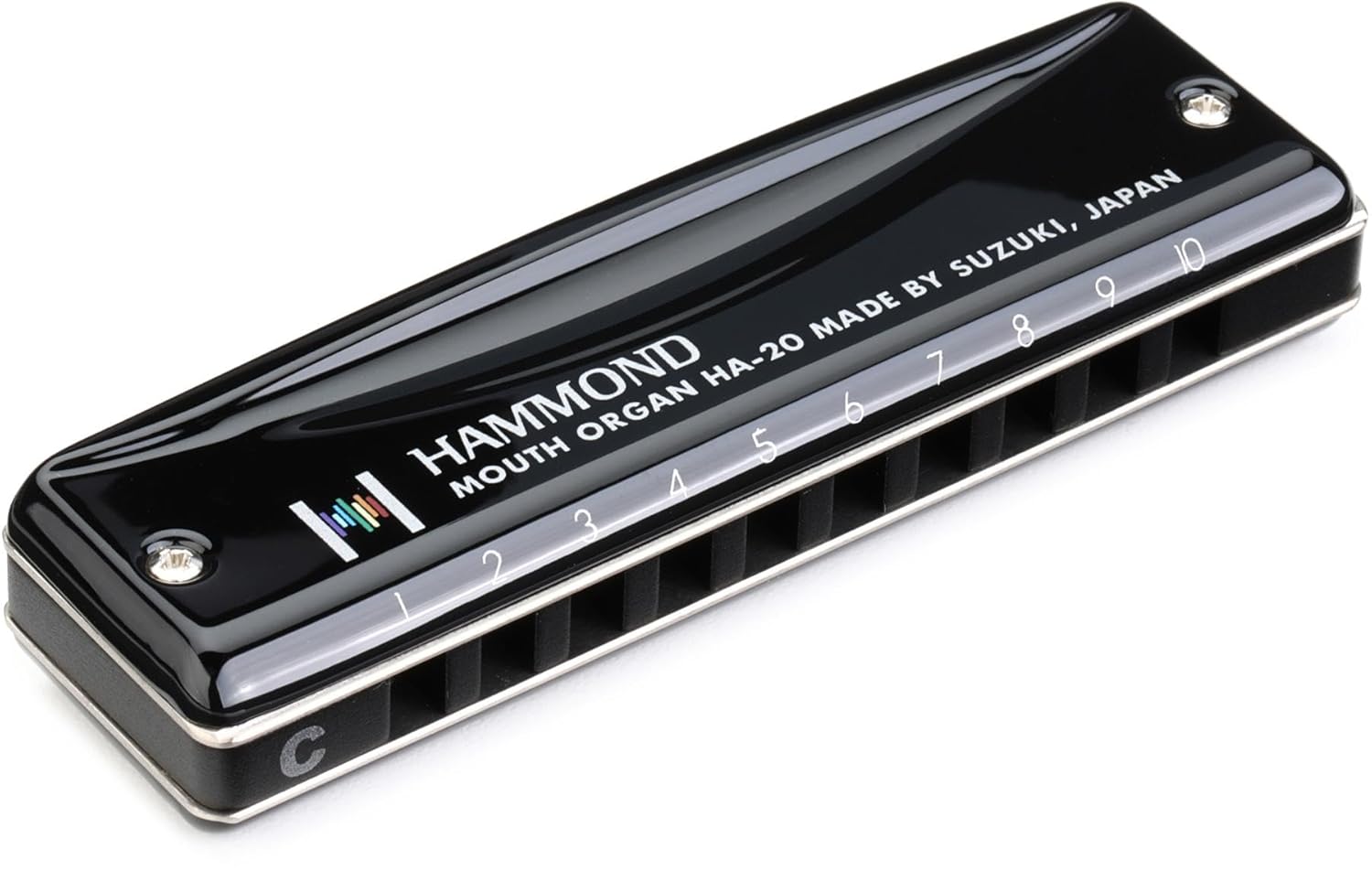 Suzuki Diatonic Harmonica Hammond HA-20 C, siyah, HA-20-C