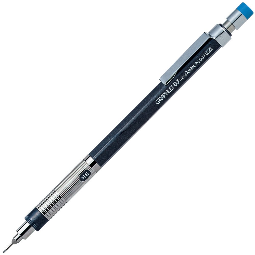 Pentel PG507-CD (0.7 mm) Teknik Çizim ve Yazı İçin Mekanik Kurşun Kalem - GRAPHLET, Orijinal Kutusunda