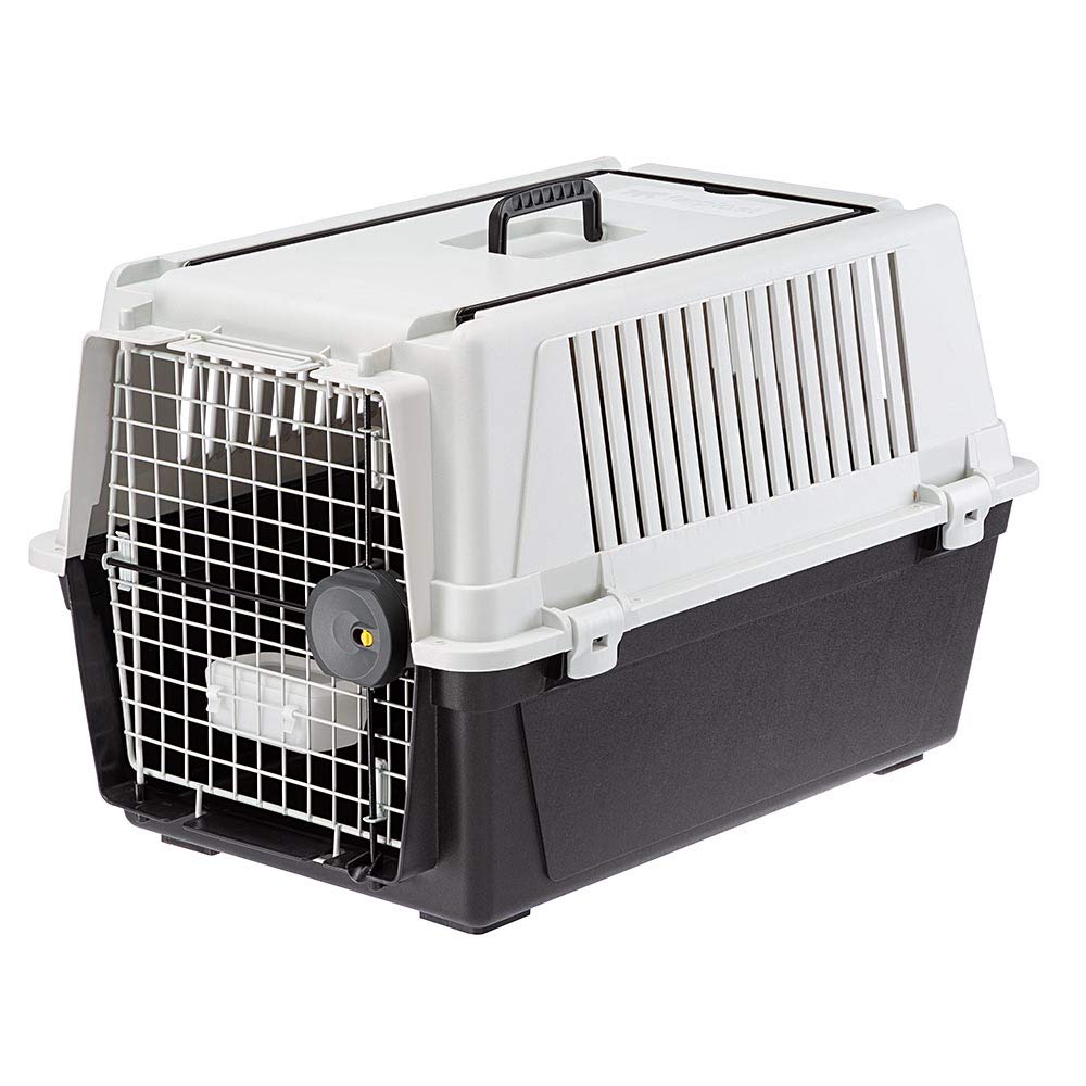 Ferplast Atlas 40 orta boy köpekler için taşıma kutusu, köpek taşıma kutusu, güvenlik kilidi, havalandırma ızgarası, 49 x 68 x y 45,5 cm, gri, Xs