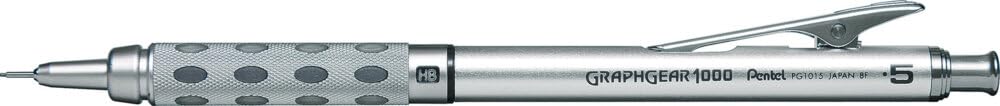 Pentel Graphgear 1000 Metal Gövdeli, Gizli Uçlu, Teknik Çizim ve Yazı İçin Mekanik Kurşun Kalem, 0.5 mm, Orijinal Kutusunda
