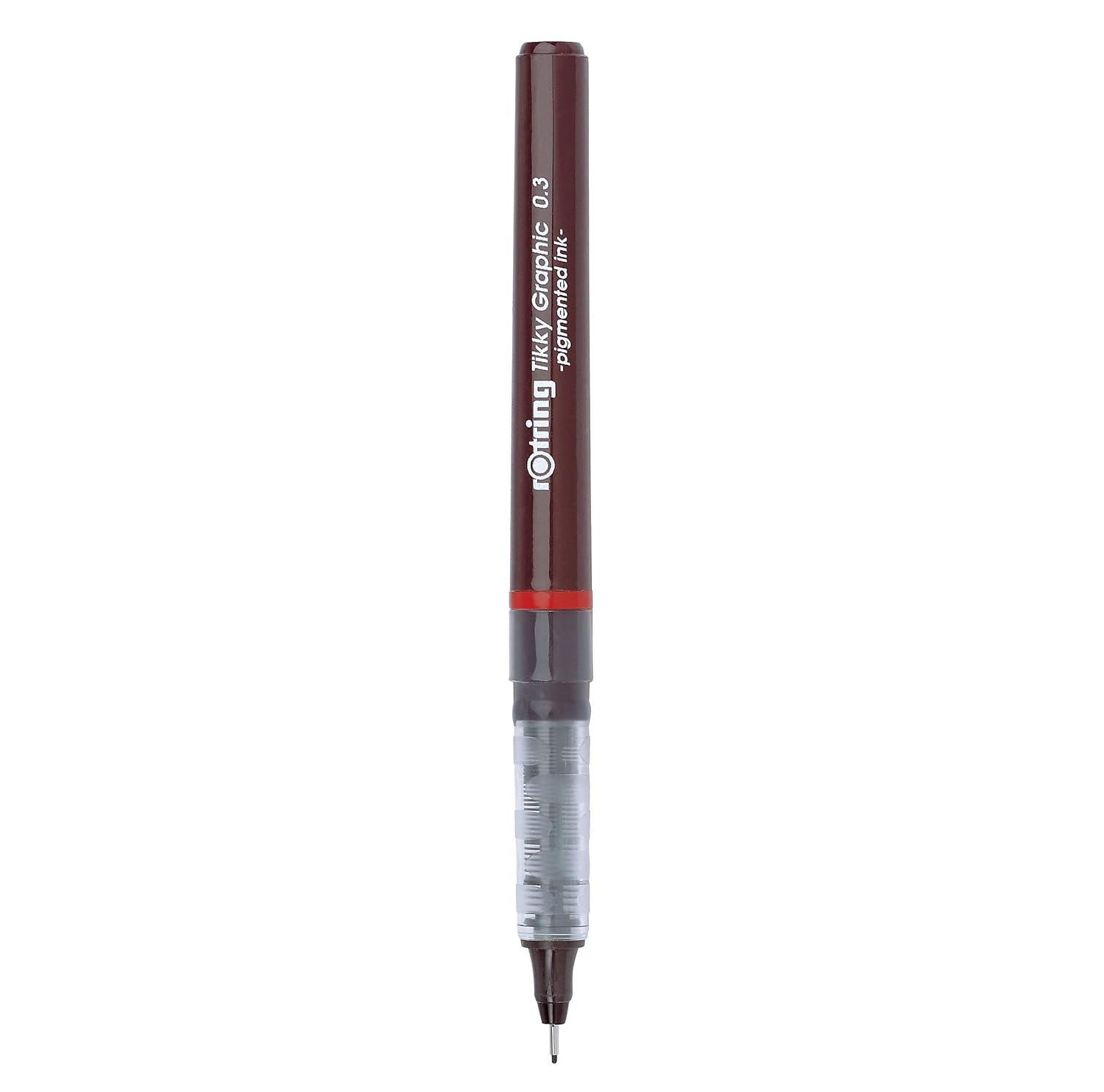 rOtring 1904753 Tikky Grafik Fiber Uçlu Kalem, Siyah Mürekkep, Kahverengi Gövde, 0.3 mm