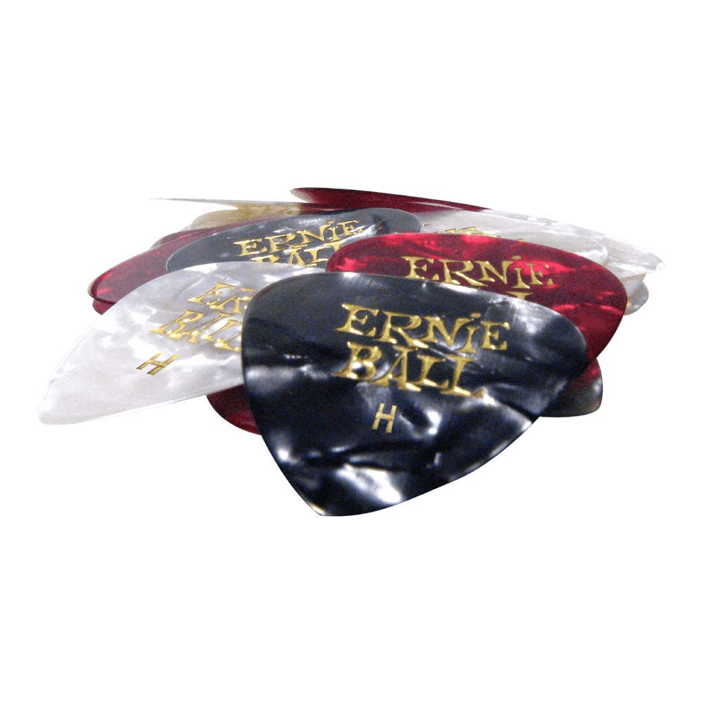 Ernie Ball Ağır Pearloid Selüloz Seçtikleri, Karışık Renkler, 24'Lü Çanta