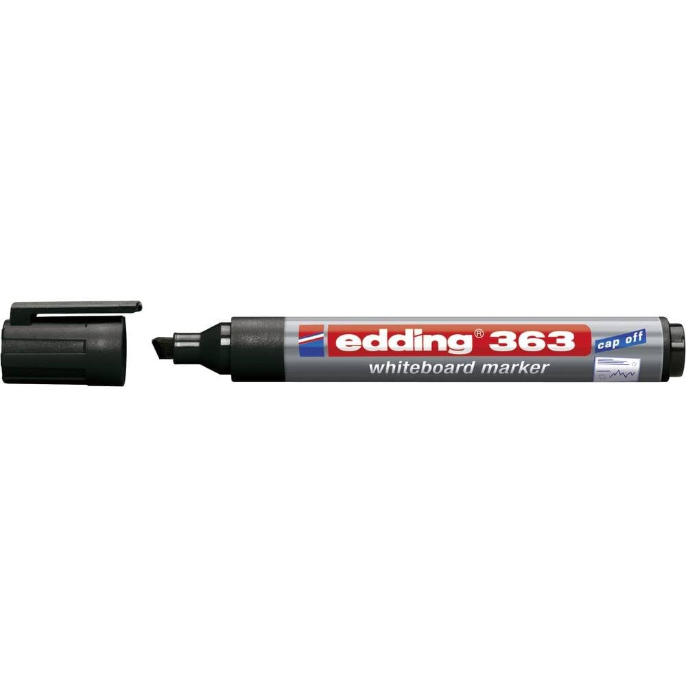 Edding 363 beyaz yazı tahtası kalemi - siyah - 1 kalem - 1-5 mm kesik uçlu - yeniden doldurulabilir