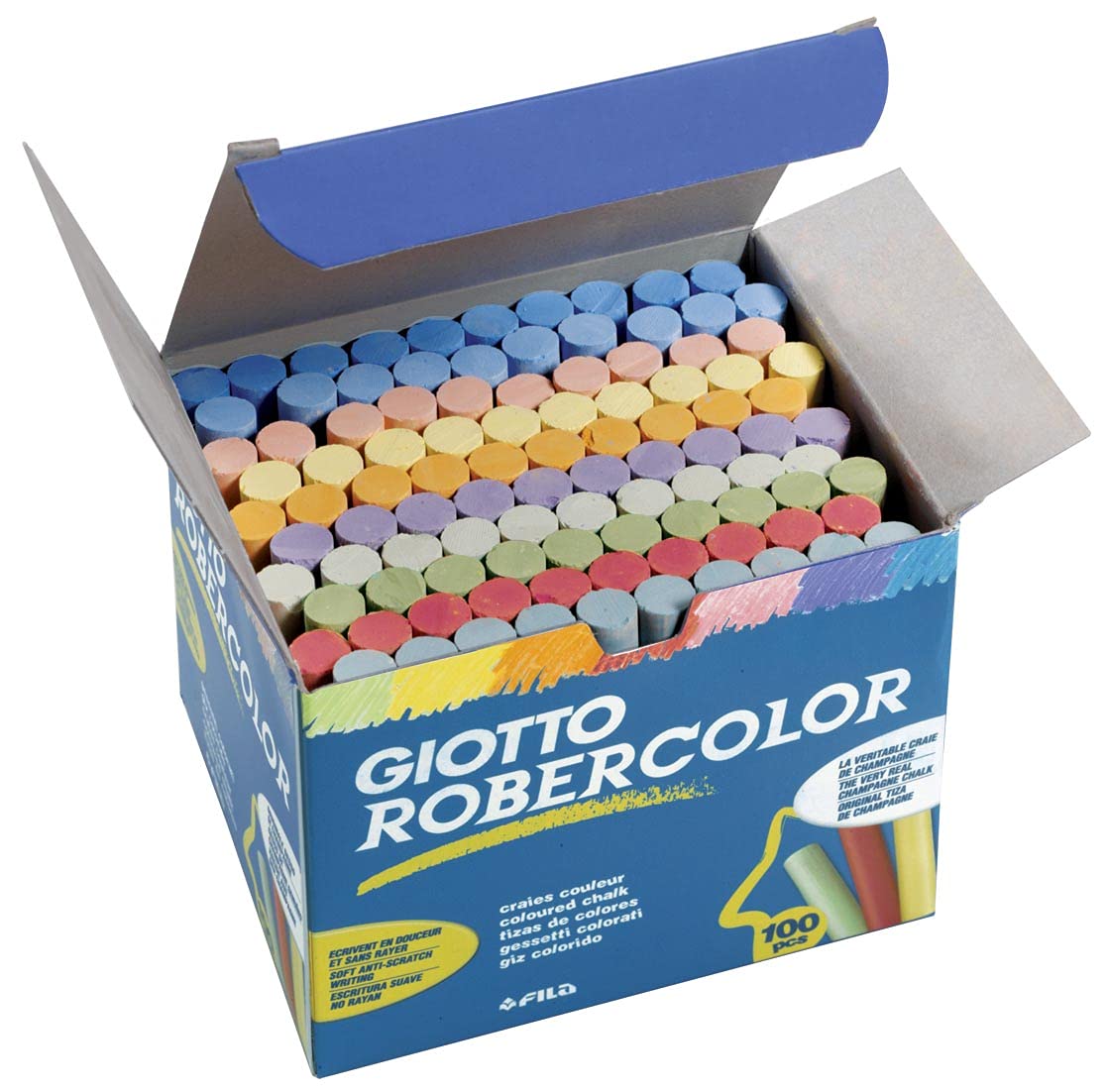 Giotto Robercolor Tebeşir, 100'lü Kutu, Karışık Renkler