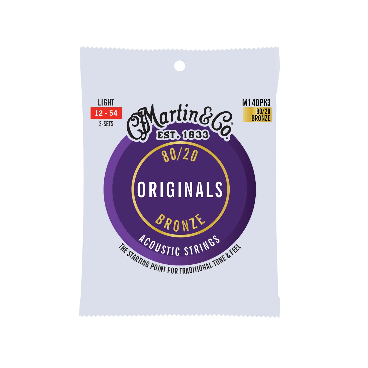 Martin M170PK3 Akustik Gitar Halatları Seti, Bronz.010 - .047