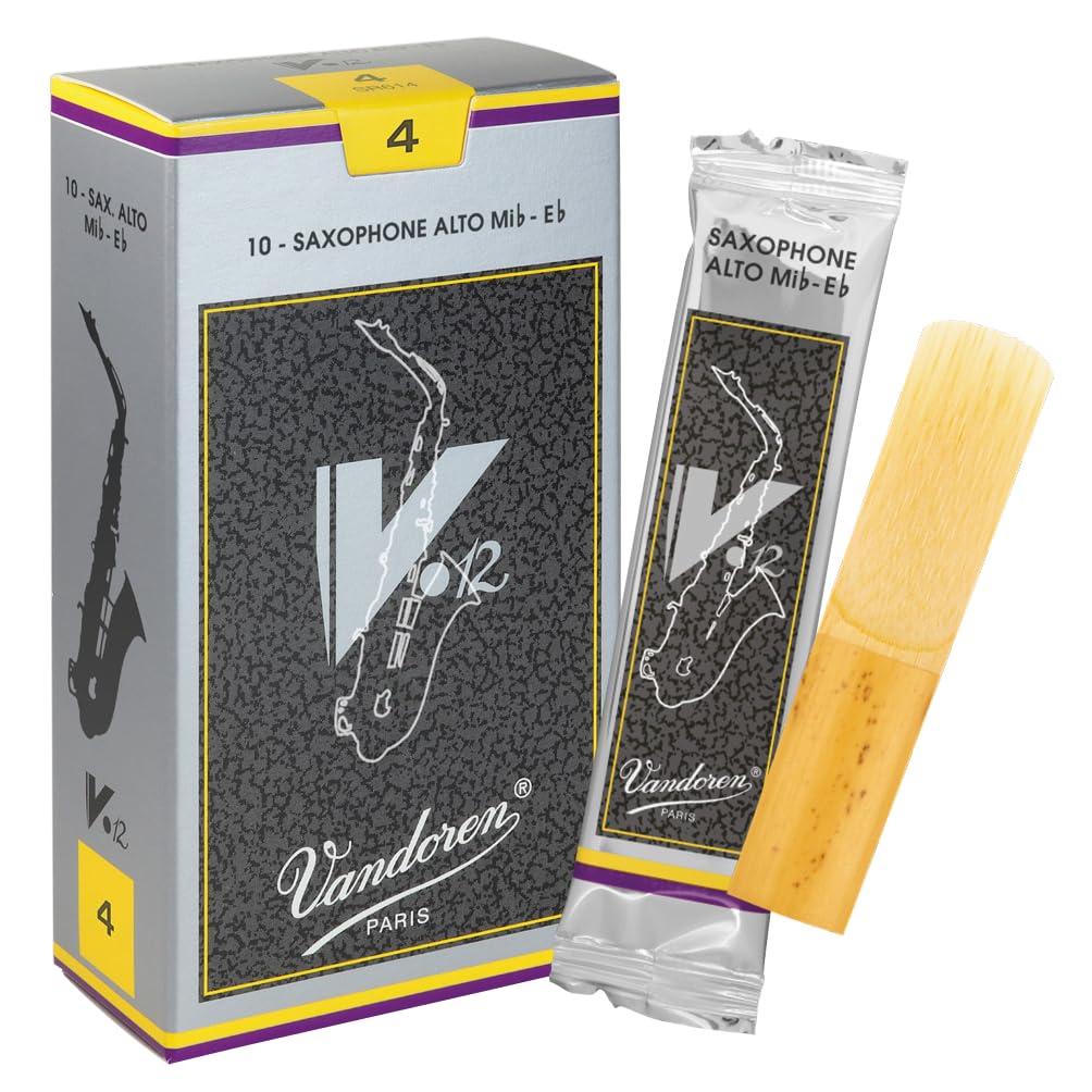 Vandoren SR614 Alto Sax V.12 Reeds Strength 4; 10'lu Kutu, Siyah