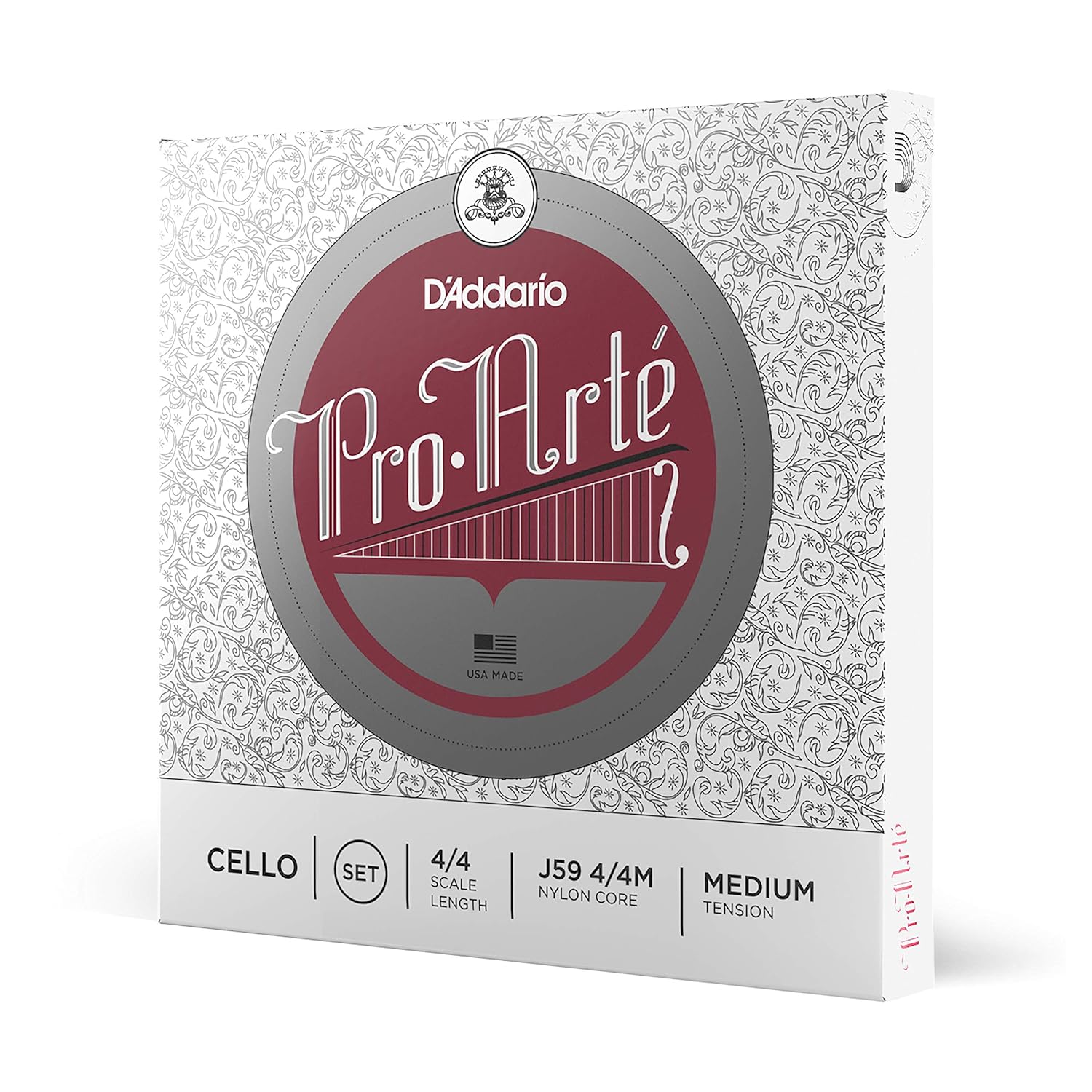 D'Addario J59 4/4M Cello Tel Seti, Pro-Arte, Scale 4/4, Medium Tensio