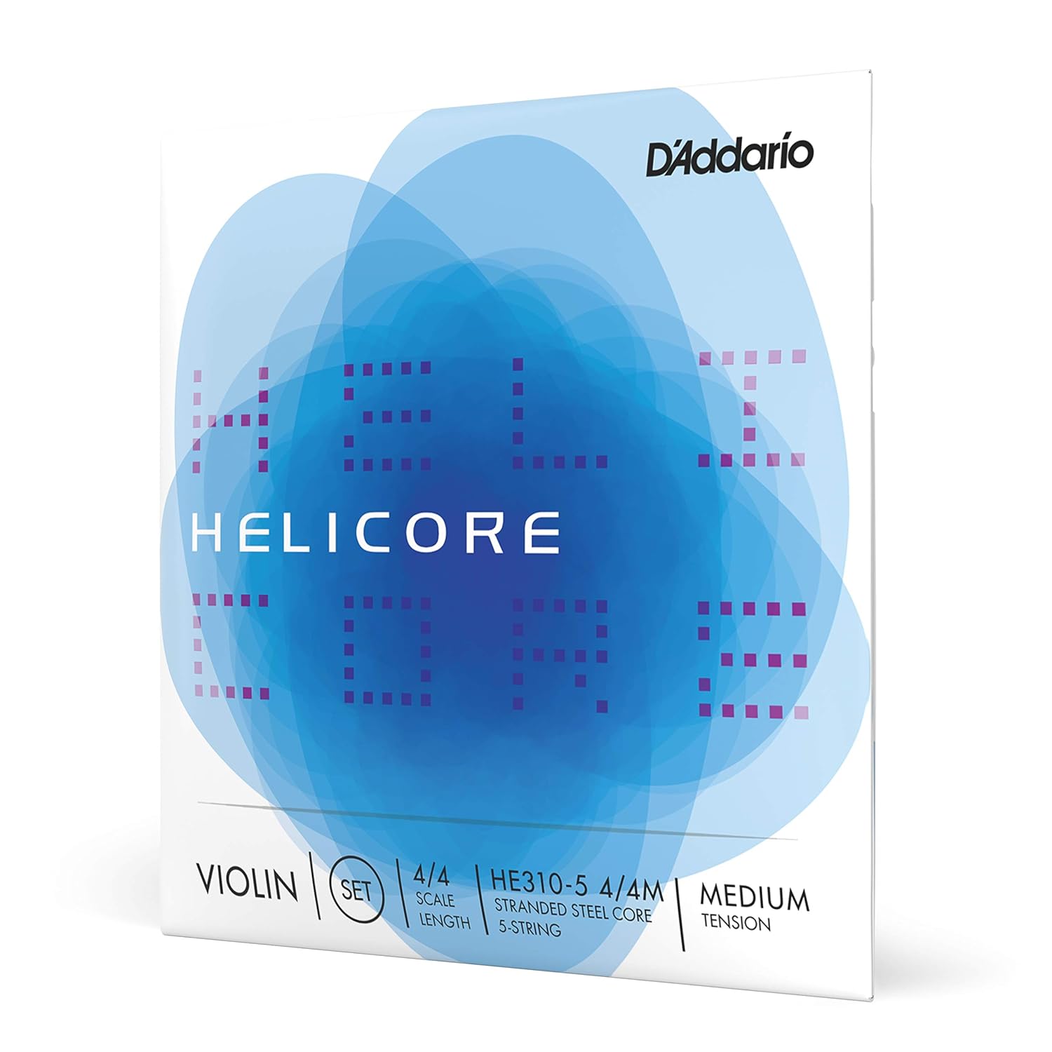 D'Addario HE310-5-4/4M Helicore Violine Saitensatz mehrfach gedrillter Stahlkern 4/4 Medium