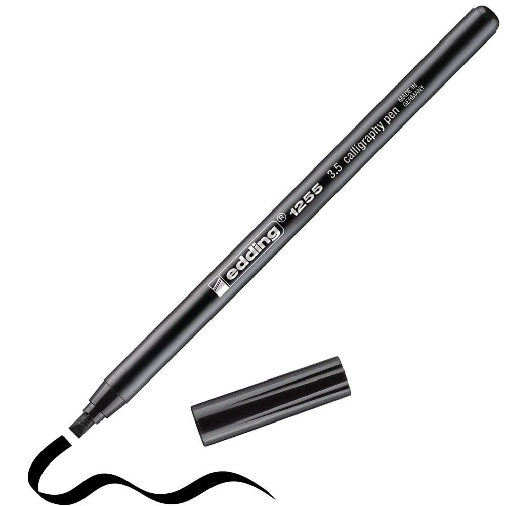 edding 1255 kaligrafi kalemi - siyah - 1 kalem - kaligrafi ucu 3.5 mm