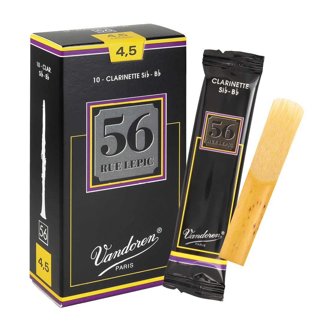Vandoren CR5025 Bb klarnet 56 Rue Lepic (kalınlık 2,5) 10 adet sağlamlık 4.5