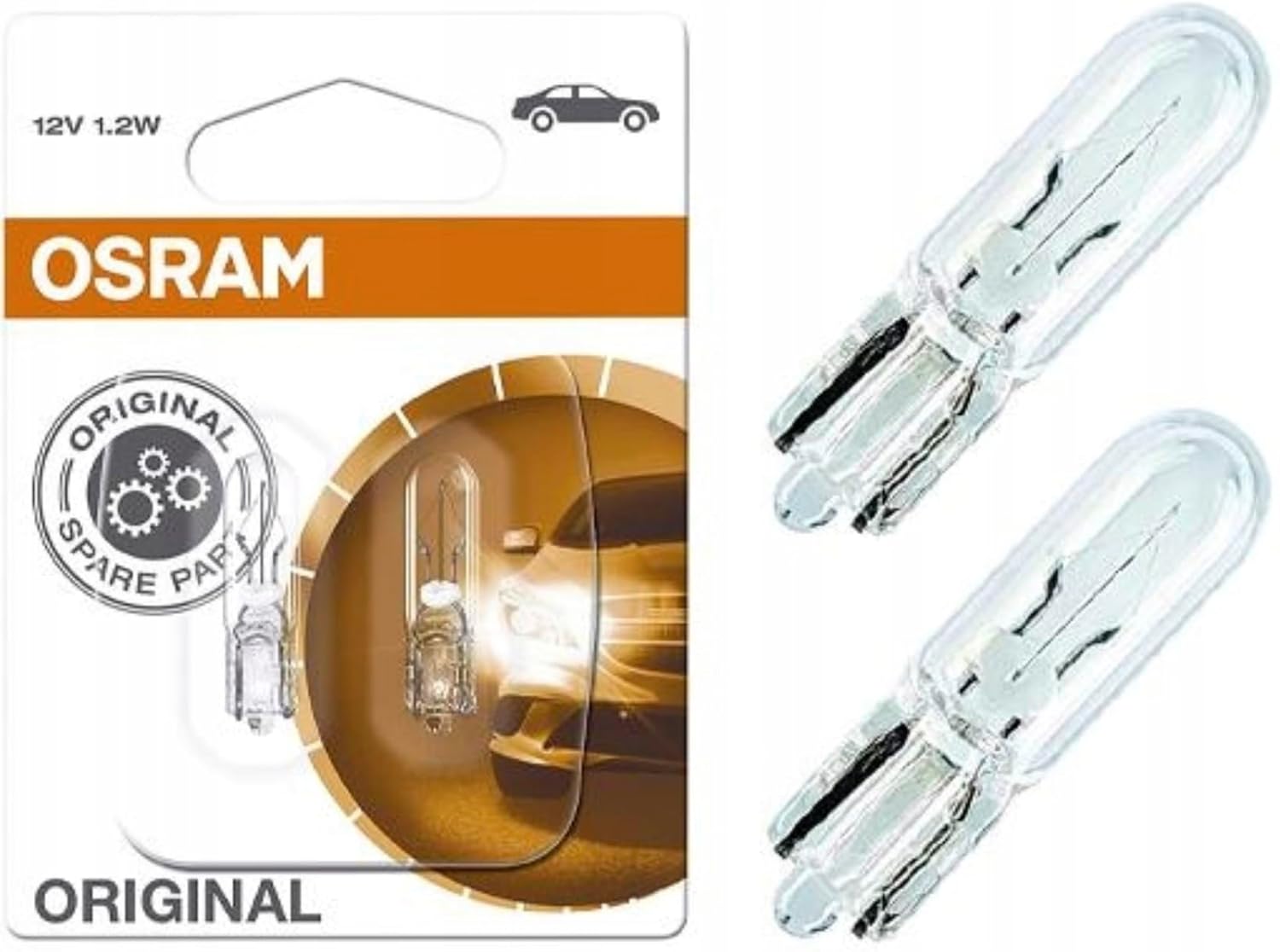 Osram Mini Dipsiz Gösterge Ampul 12V 1.2W T5 2721-02b (2 Adet)