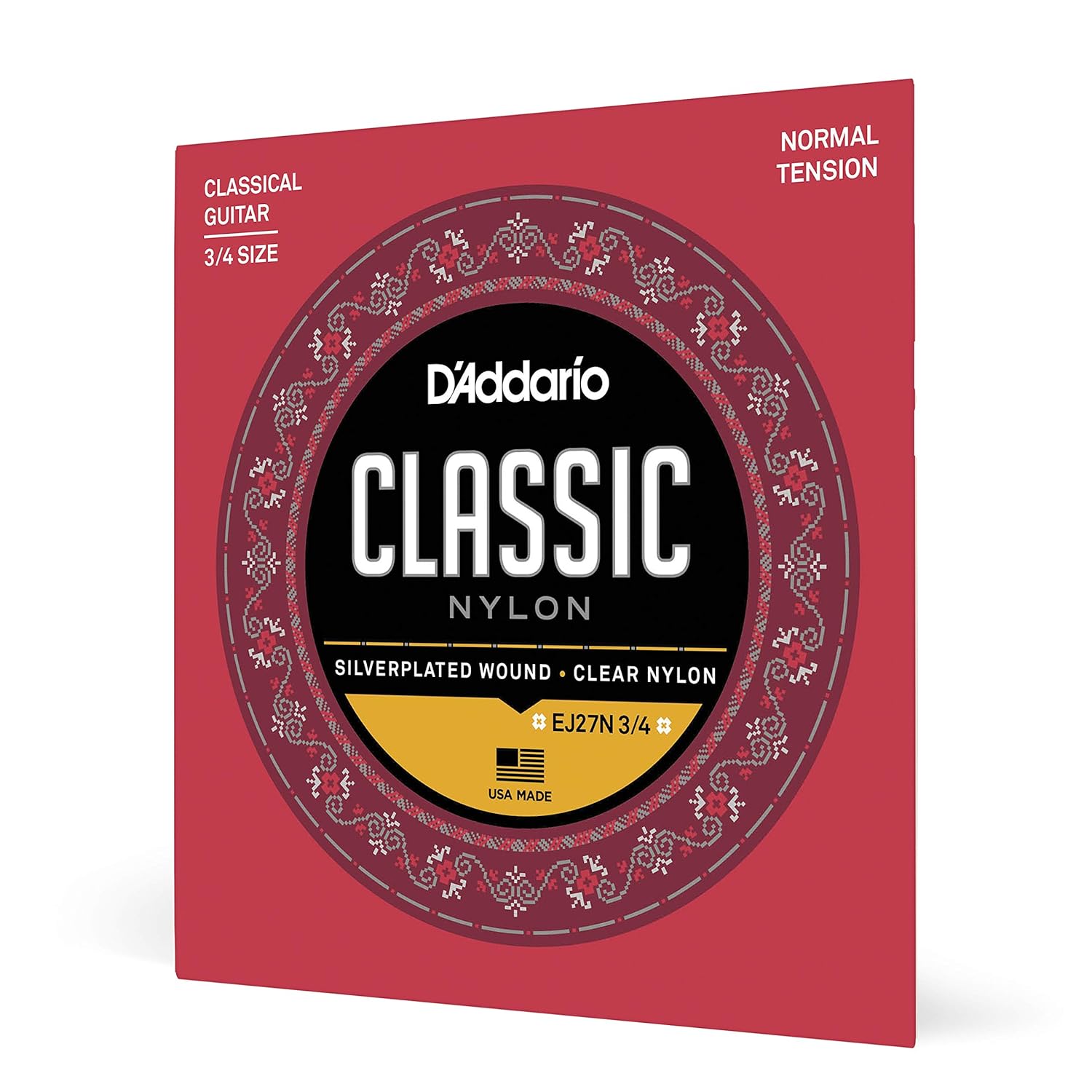 D'Addario Ej27N 3/4 Klasik Gitar Tel Seti (3/4), Silverplated Wound, C