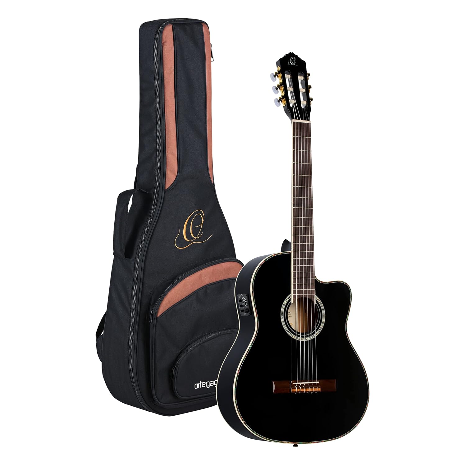 Ortega Guitars RCE141BK Elektro Klasik Gitar (Siyah)
